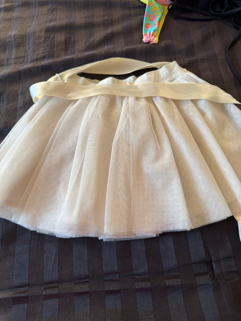 Polo by Ralph Lauren Ivory Satin-Trim Tulle Dress